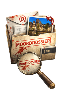 Dossier met vergrootglas